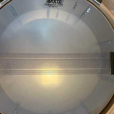 Ayotte-Keplinger 5.5x14 Stainless Steel Snare Drum with Wood Hoops image 7