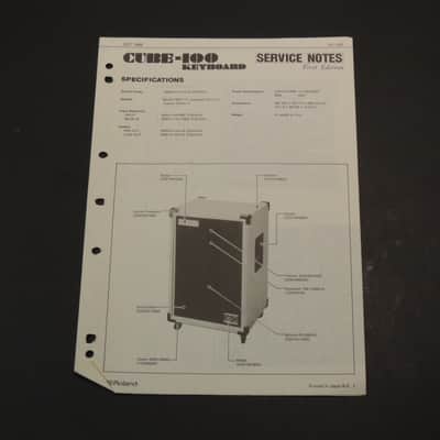Roland Cube-100 Keyboard Service Notes /Manual [Three Wave Music] image 1
