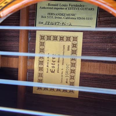 Esteve 1GR09C Classical Guitar -1996 - Natural Gloss image 8