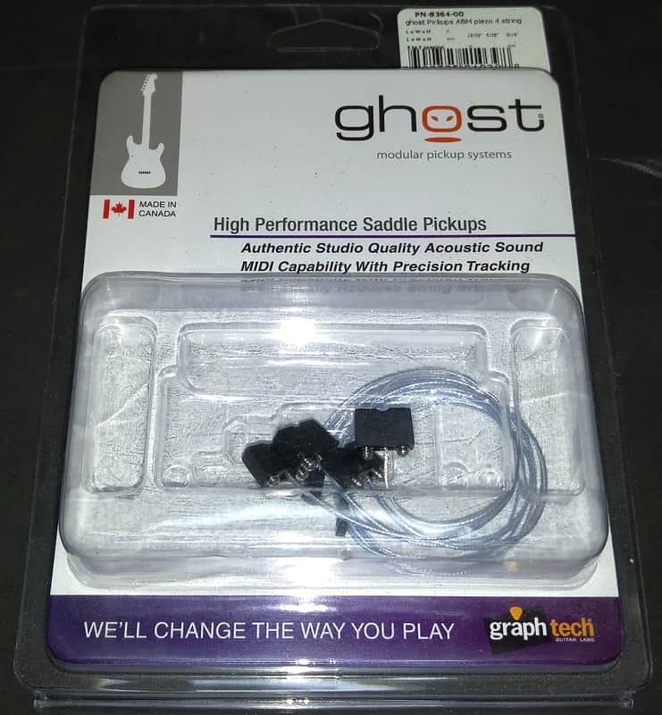 Graph Tech PN-8364-00 Ghost Loaded ABM-Style Bass Saddles w/ Piezo Pickups - 4-String image 1