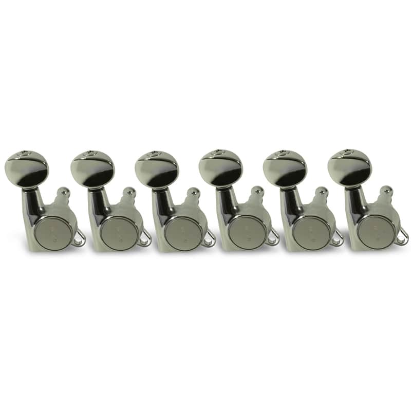Gotoh 6 In Line Mini Tuning Machines 16:1 Gear Ratio Chrome image 1
