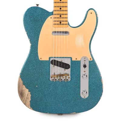 Fender Custom Shop 1952 Telecaster "Chicago Special" Heavy Relic Super Aged Blue Sparkle w/Gold Anodized Pickguard (Serial #R124568) image 1