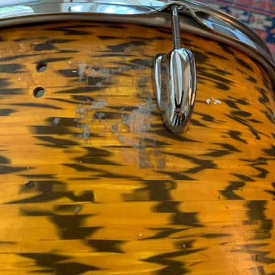 1962-1970 Slingerland 20/16/12 yellow tiger pearl vintage drums image 10