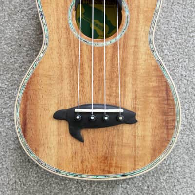 Big Island Ukulele Co. Solid Koa Deluxe Soprano Abalone Inlay KX-SPG W/ Carrying Case image 4