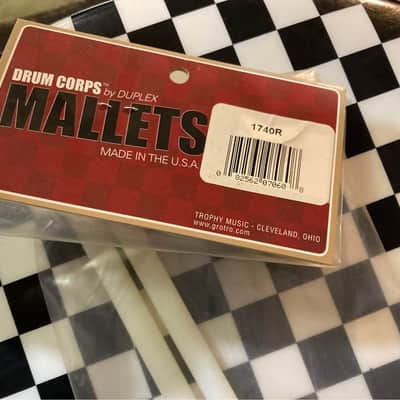 NEW OLD STOCK - Drum Corp by Duplex 1740 R Nylon Bell Mallets White image 3