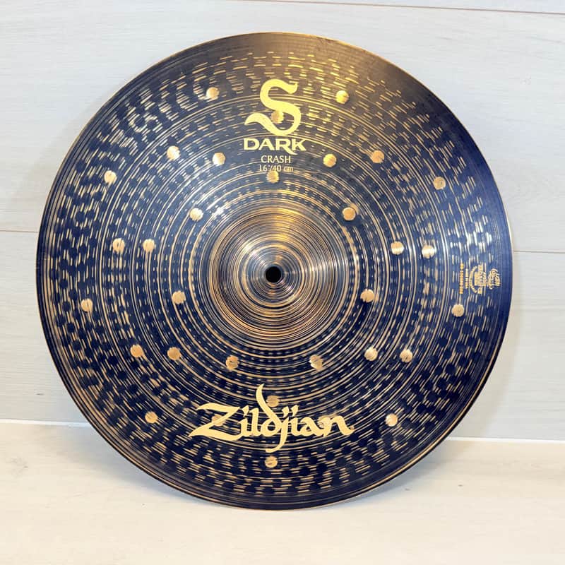 Zildjian S Dark Crash 16" Cymbal Black Finish B12 Bronze Fast Dark Effects Crash Cymbal image 1