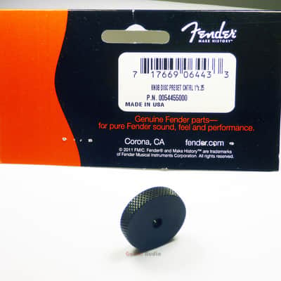 Genuine Fender Jaguar/Jazzmaster Guitar Preset Black Control Roller Knob Disc image 1