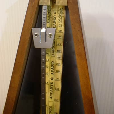 Antique Wood Metronome de Maelzel by Seth Thomas Clocks in No 5 Mahogany, Fully Restored, Brass Trim image 16
