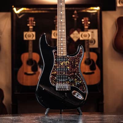 1990 Partscaster Stratocaster MIJ neck / American Standard body black image 2