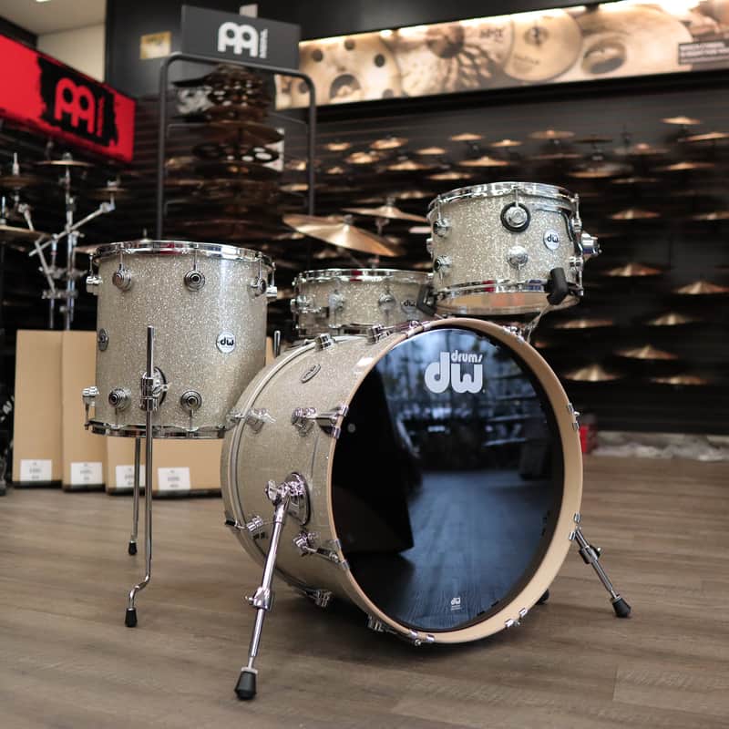 DW Collector's Series "333" Maple 4-Piece Shell Pack 20/12/14 w/ 5.5x14" Snare Drum (Broken Glass w/ Chrome Hardware) image 1