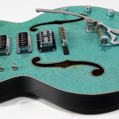2015 Gretsch USA Custom Shop STEPHEN STERN G6136-CS DC Double Cut White Falcon Turquoise Sparkle 3-Pickup ONE-OFF! image 16