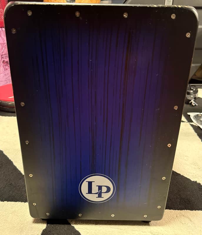 Latin Percussion LP Aspire Accents Cajon - Blueburst Streak Finish image 1