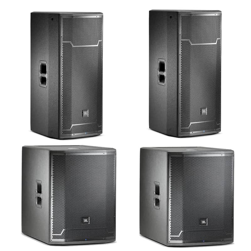 JBL PRX 700 Active DJ PA System PRX718XLF (x2) PRX735 (x2) NEW image 1