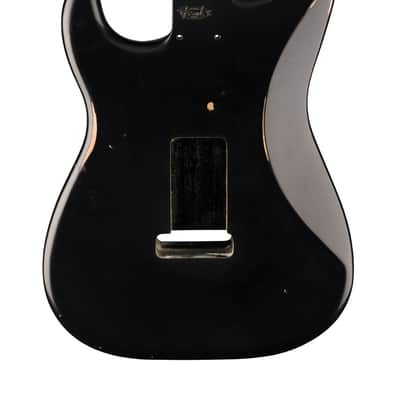 Genuine Fender ROAD WORN 50s Vintage Strat/Stratcoaster SSS Body, BLACK image 5