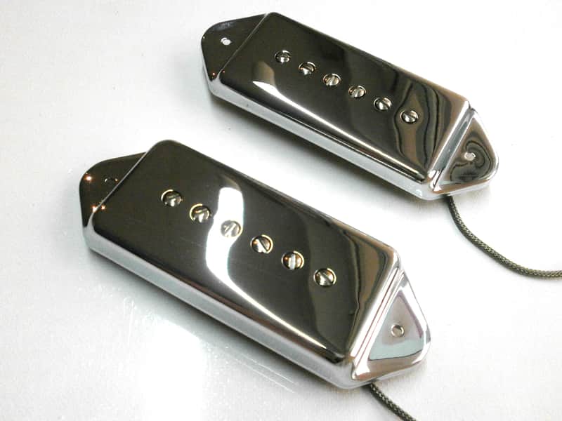 Q pickups DOG EAR P90 Pickups SET BLACK/CHROME/NICKEL/RAW NICKEL Casino Riviera Wildcat ES-330 Gibson Epiphone 50s 60s image 1
