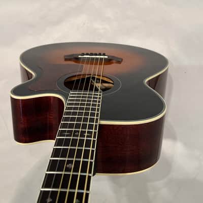 Tanglewood TW45-VS Sundance  Solid Cedar/Mahogany Super Folk Cutaway with Electronics  Vintage Sunburst Gloss made in the UK image 11