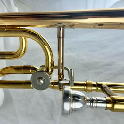 Yamaha YSL-448G Intermediate Bb/F Trombone 2010s - Lacquered Brass image 4