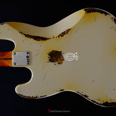 Fender Standard Jazz Bass 60th Anniversary Vintage White Aged Relic image 5