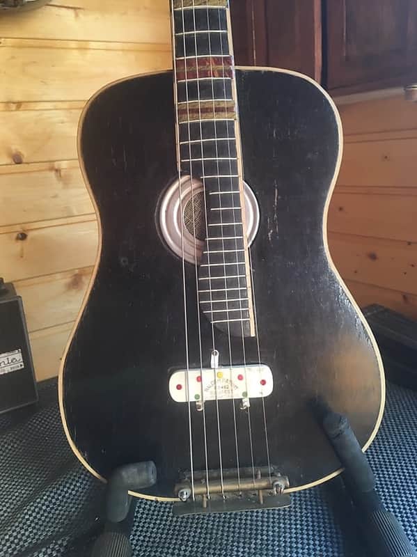Balogh Patent Hawaiian Steel 1950 Black image 1