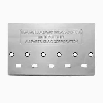 NEW Leo Quan® Badass V™ Bass Bridge for 5-string Fender P/Jazz Bass® - CHROME image 3