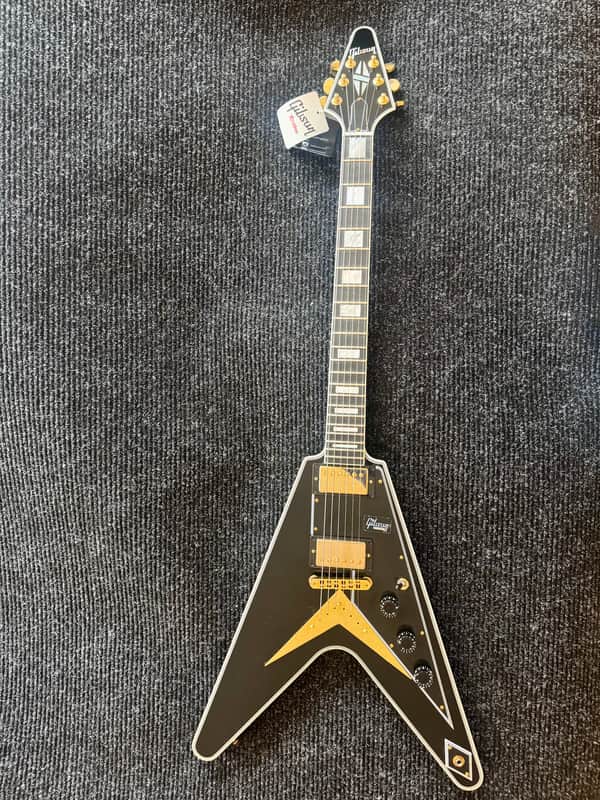 2017 Gibson Custom Shop Flying V Custom Ebony - Unplayed