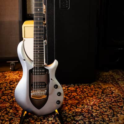 Ernie Ball Music Man John Petrucci Majesty 7 – 2015 – Silver Lining – Excellent Condition – Complete Case Candy – Signed Backplate image 16