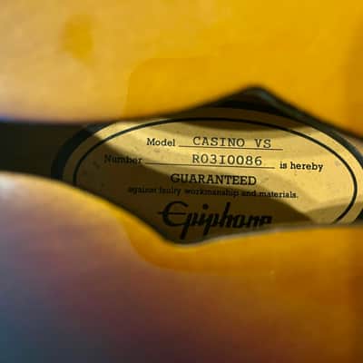 Peerless 2003 Epiphone Casino MIK - Vintage Sunburst image 4
