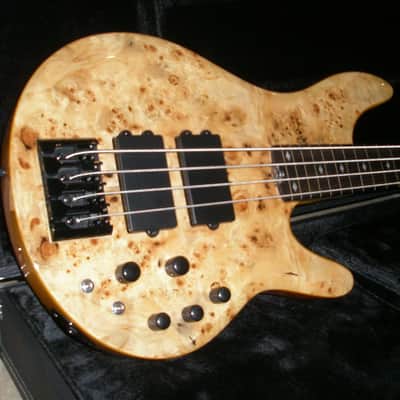 Michael Kelly Pinnacle 4 2020s - Natural Burl Fretless image 5