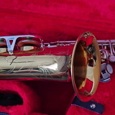 Borgani Vintage Alto Saxophone 1980 - Gold Lacquer with Nickel Silver Keys image 8