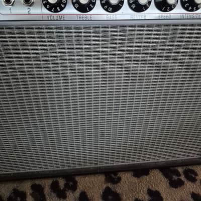 Fender '68 Custom Deluxe Reverb Limited Edition 2-Channel 22-Watt 1x12" Guitar Combo 2010s - Gunmetal Gray image 3