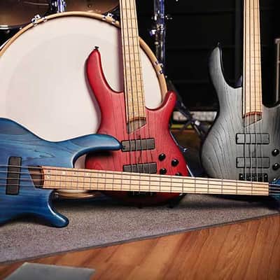 Cort B4 Plus AS RM Bass, Swamp Ash Body, Roasted Maple Fingerboard, 5-pc Neck, Burgandy Red image 8