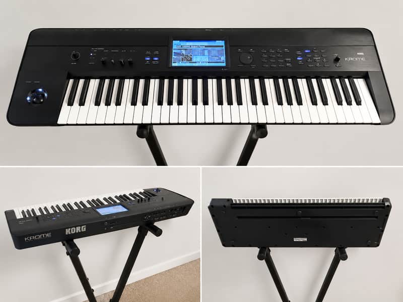 Korg KROME 61-Key Synthesizer Workstation 2010s - Black image 1