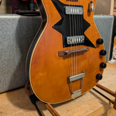 Harmony H7208 Roy Smeck Electric Guitar Vintage 1960 Natural image 4