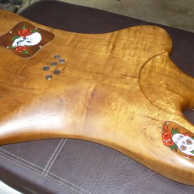 custom unique stock, Firebird R slab guitar,"Skulls&Roses",,handpainted+carved,collector item trades image 14