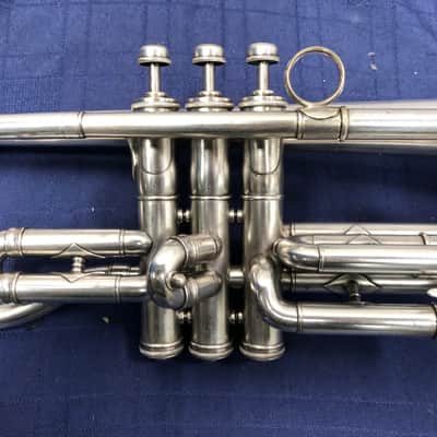 Vintage 1921 Frank Holton Clarke H-C Model Silver Bb Cornet with Original Case image 4