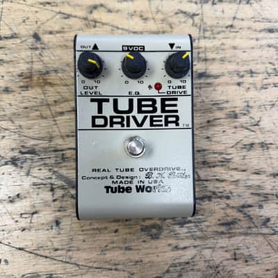 Used Tube Works Tube Driver Real Tube Overdrive Guitar Pedal with Original AC Adapter 910 Tube Driver (3-Knob) 1993 - 1998 - Cream image 2