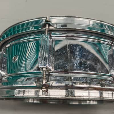 ⚡Vintage Rogers R380 14"X5" Steel Chrome Snare Drum ⚡ image 10