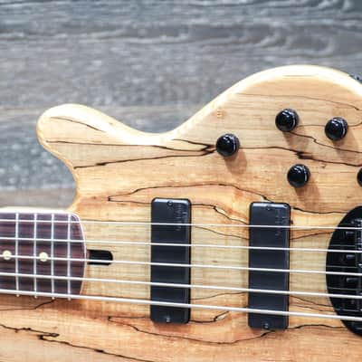 Lakland Skyline Series 55-01 Deluxe Spalted Maple Natural 5-String Electric Bass image 7