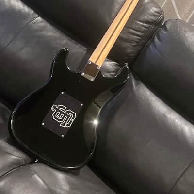 2008 Fender Squire Strat Black and Wrapped image 6