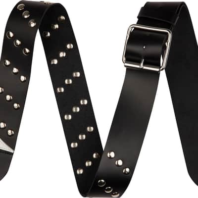 Jackson Jackson Diagonal Stud Leather Strap Black 2.5" image 1