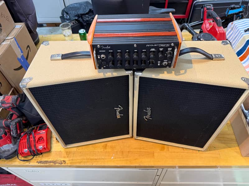 Fender Acoustasonic Ultralight 2-Channel 2 x 125-Watt 2x8" Stereo Acoustic Guitar Amp Half Stack 2006 - 2010 - Natural Maple / Blonde image 1