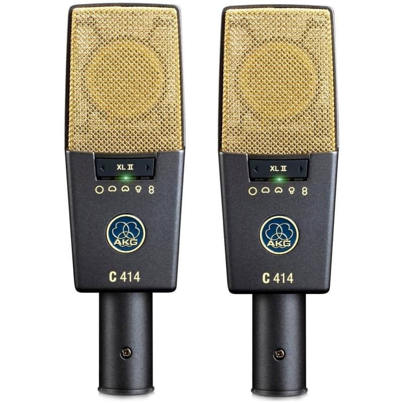 AKG C 414 XL II ST Large-Diaphragm 9-Pattern Condenser Microphones, Stereo Matched Pair image 1