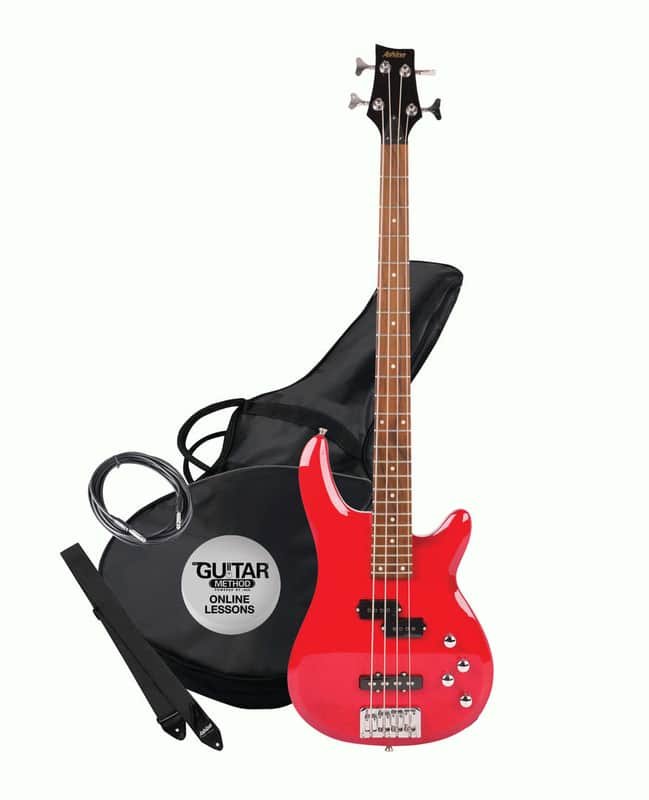 Ashton AB4TRD Bass Guitar in Red image 1