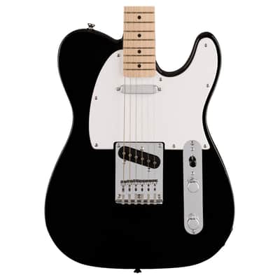 Used Squier Sonic Telecaster - Black w/ Maple FB image 1