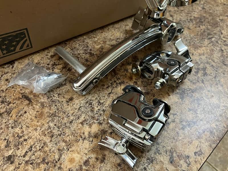 Ludwig LAC2983MT Atlas Arch Rail Mount Assembly with 2 Brackets 2010s - Chrome image 1