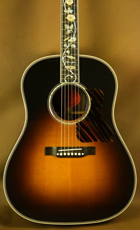 2012 Gibson J-45 Rose Vine Rare Inlay Custom Acoustic Guitar | Reverb