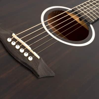 Washburn Deep Forest EBONY D Dreadnought Acoustic Guitar - Natural Matte image 8