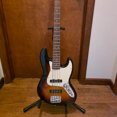 SX Vintage Series SJB-62 Short Scale Jazz Bass - 3-tone Sunburst image 8