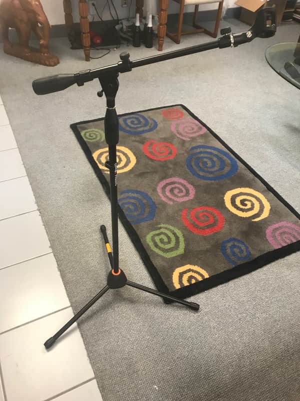 Hola! Music Mic Stand w/Adjustable Height + Microphone Clips. Discount price for 2. Sale Benefits Music Education Nonprofit! image 1