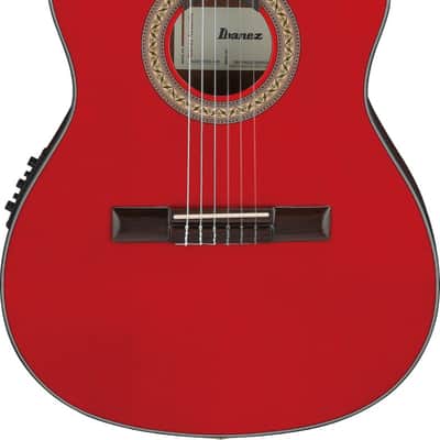 Ibanez GA35TCESRR Thinline Cutaway Classical Acoustic Guitar in Sapphire Red High Gloss image 5